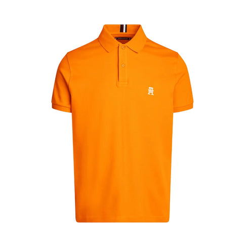TOMMY HILFIGER Polo Polo Uomo con mini logo ricamato Ocra - Francavilla Moda